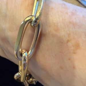 Elegant Gold paperclip Chain Bracelet